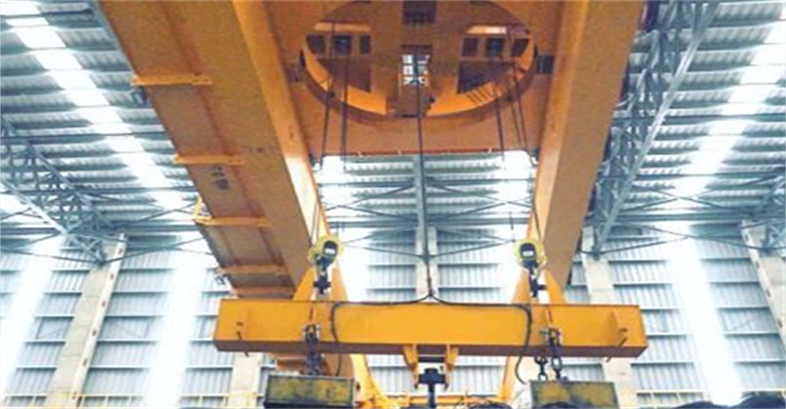 Rotating Trolley Magnet Crane