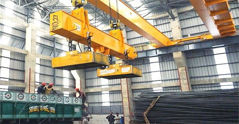 Rotating Trolley Magnet Crane